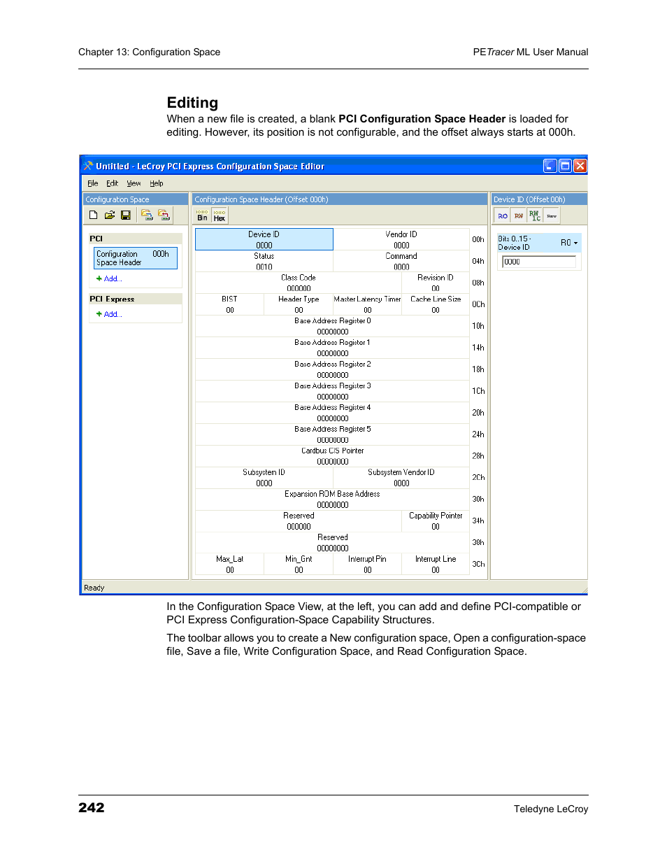 Editing | Teledyne LeCroy PETracer ML Analyzer and Exerciser User Manual User Manual | Page 250 / 274