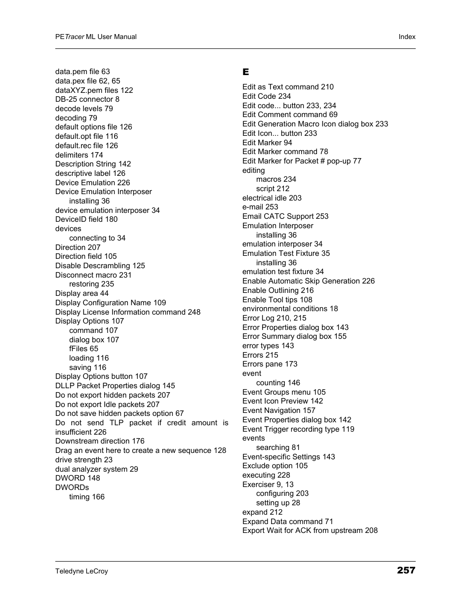 Teledyne LeCroy PETracer ML Analyzer and Exerciser User Manual User Manual | Page 265 / 274