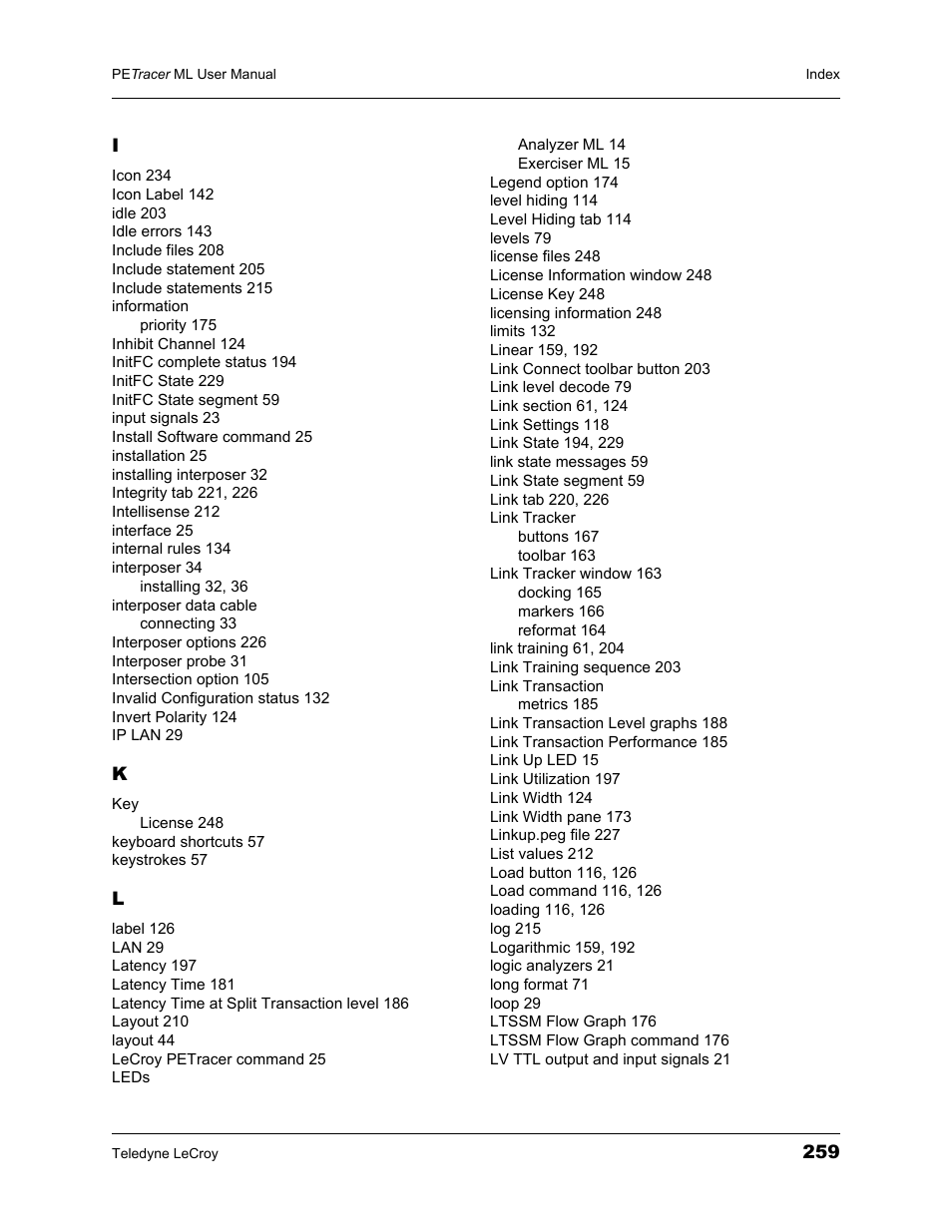 Teledyne LeCroy PETracer ML Analyzer and Exerciser User Manual User Manual | Page 267 / 274