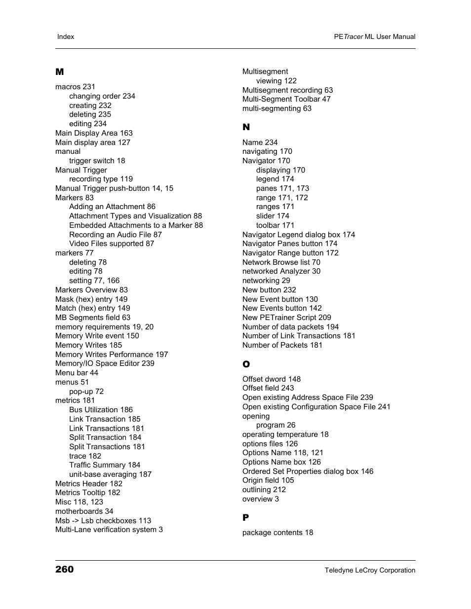 Teledyne LeCroy PETracer ML Analyzer and Exerciser User Manual User Manual | Page 268 / 274