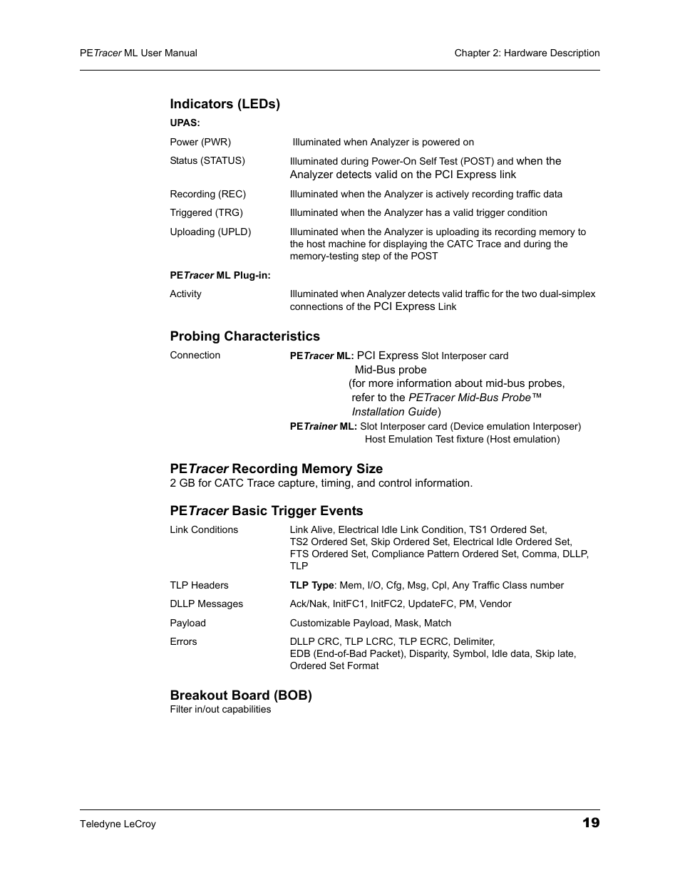 Teledyne LeCroy PETracer ML Analyzer and Exerciser User Manual User Manual | Page 27 / 274