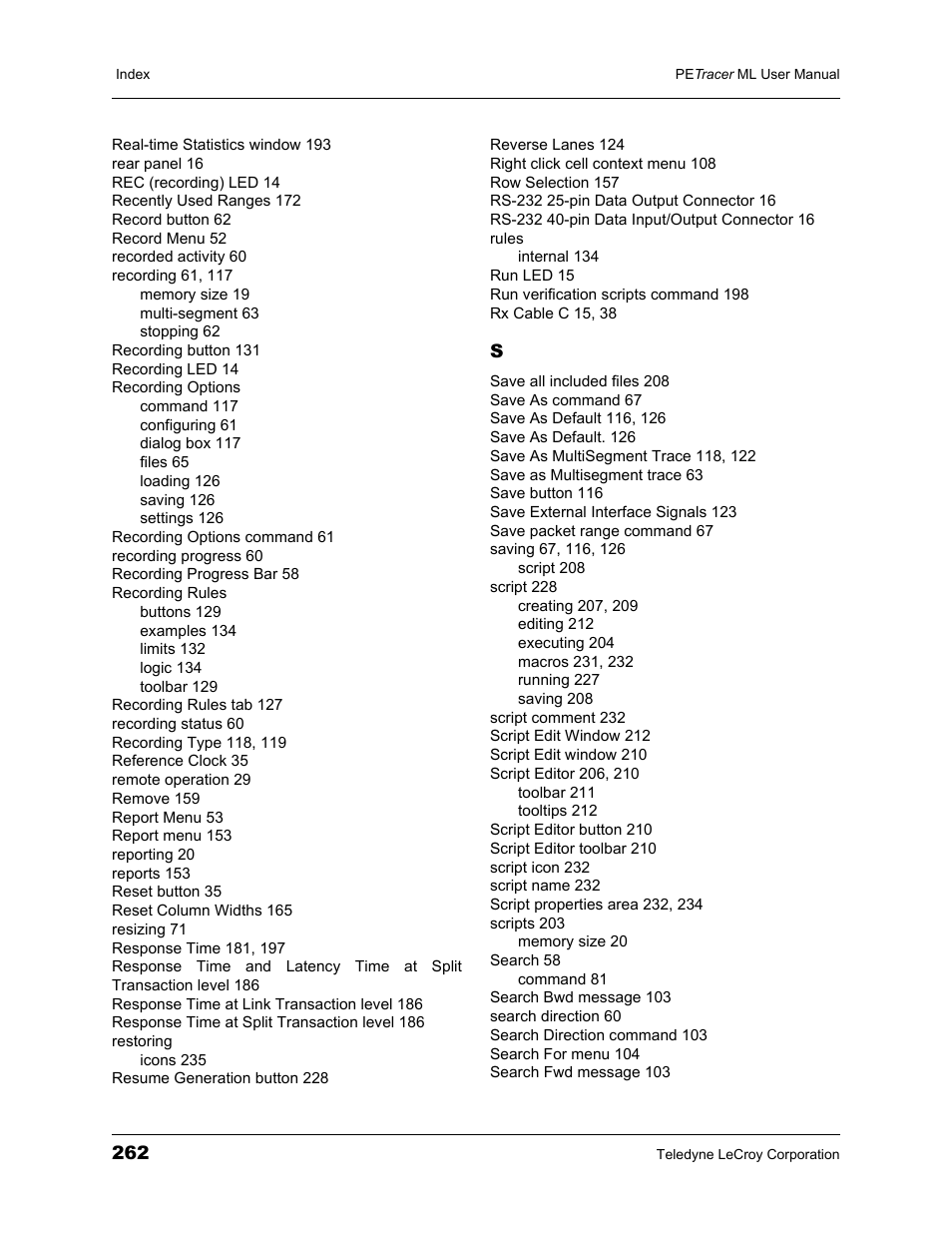Teledyne LeCroy PETracer ML Analyzer and Exerciser User Manual User Manual | Page 270 / 274