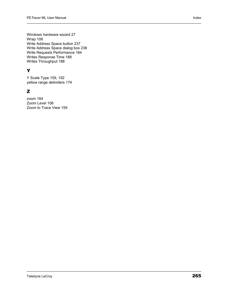 Teledyne LeCroy PETracer ML Analyzer and Exerciser User Manual User Manual | Page 273 / 274