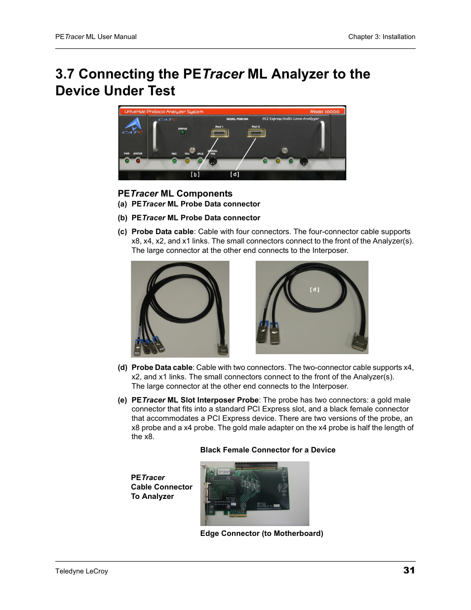 Teledyne LeCroy PETracer ML Analyzer and Exerciser User Manual User Manual | Page 39 / 274