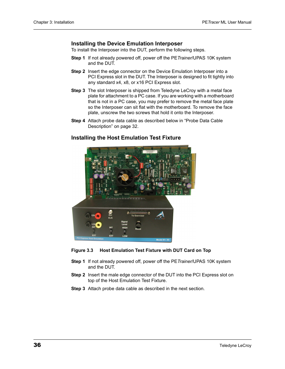 Teledyne LeCroy PETracer ML Analyzer and Exerciser User Manual User Manual | Page 44 / 274