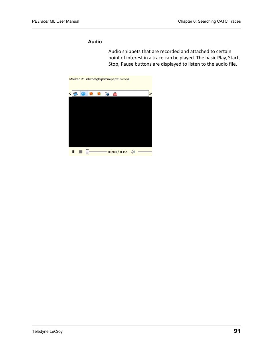 Audio | Teledyne LeCroy PETracer ML Analyzer and Exerciser User Manual User Manual | Page 99 / 274