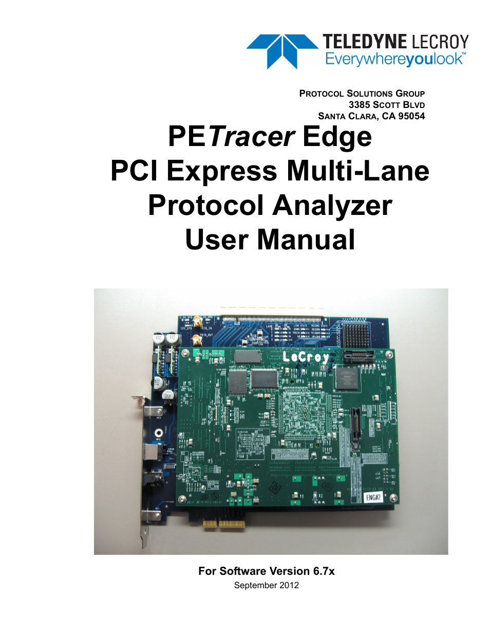 Teledyne LeCroy PETracer PCI Express Edge User Manual User Manual | 196 pages