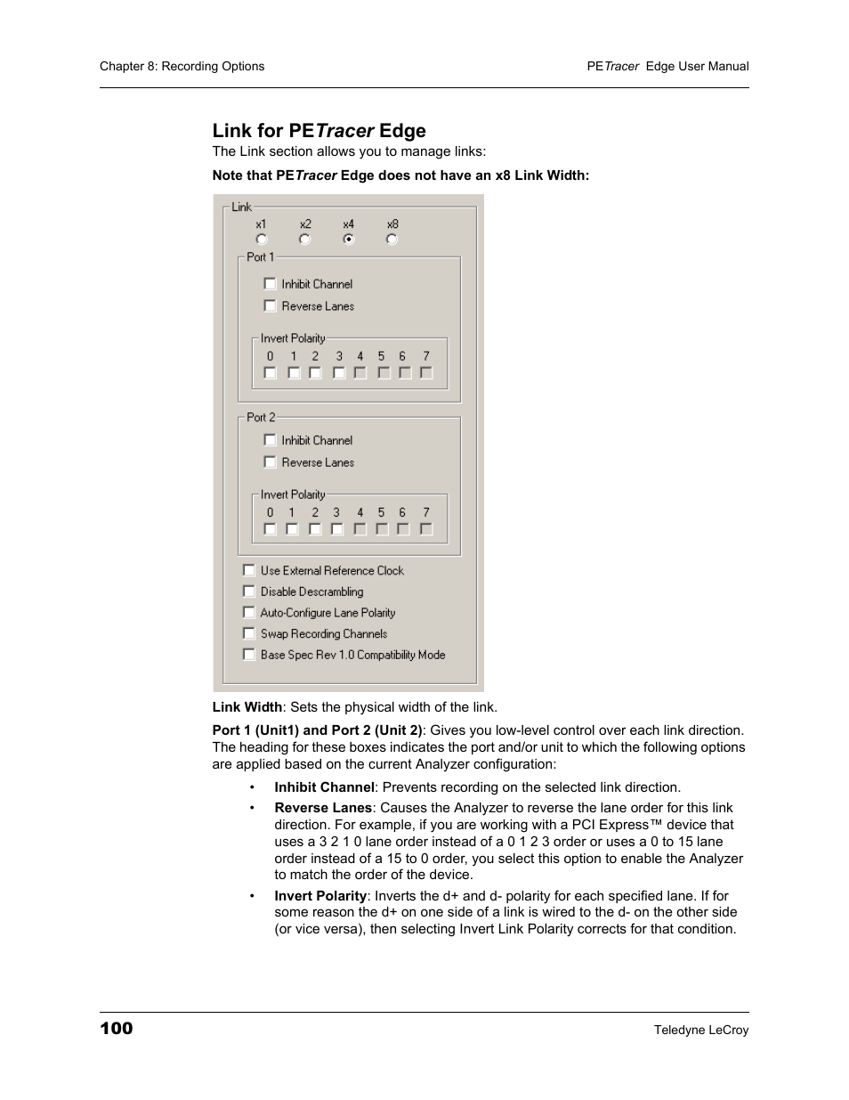 Link for petracer edge, Link for pe tracer edge | Teledyne LeCroy PETracer PCI Express Edge User Manual User Manual | Page 108 / 196