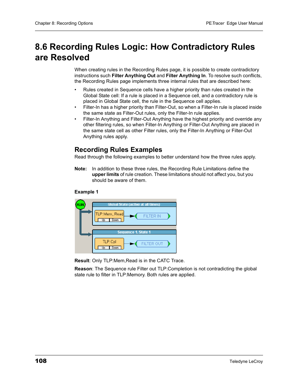 Recording rules examples | Teledyne LeCroy PETracer PCI Express Edge User Manual User Manual | Page 116 / 196