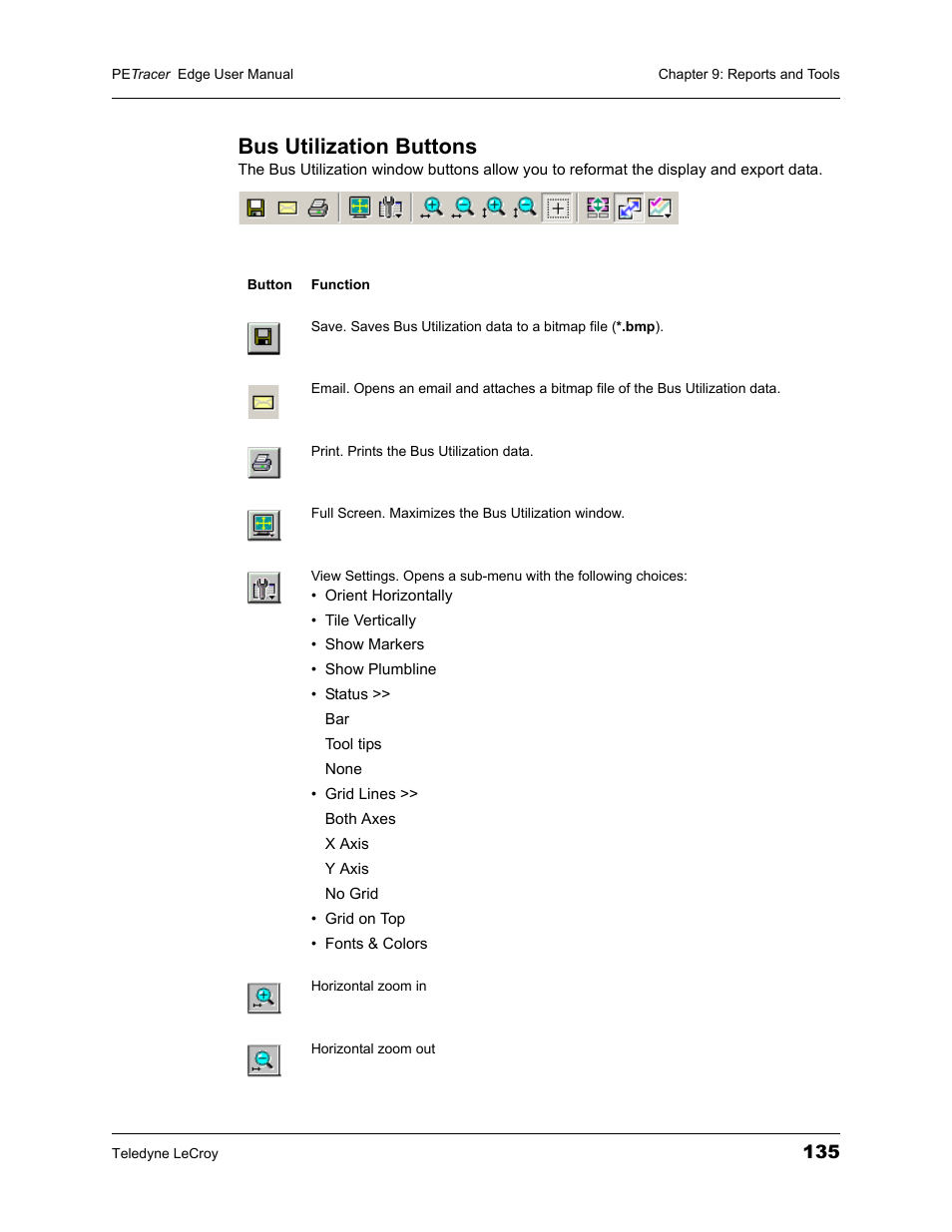 Bus utilization buttons | Teledyne LeCroy PETracer PCI Express Edge User Manual User Manual | Page 143 / 196