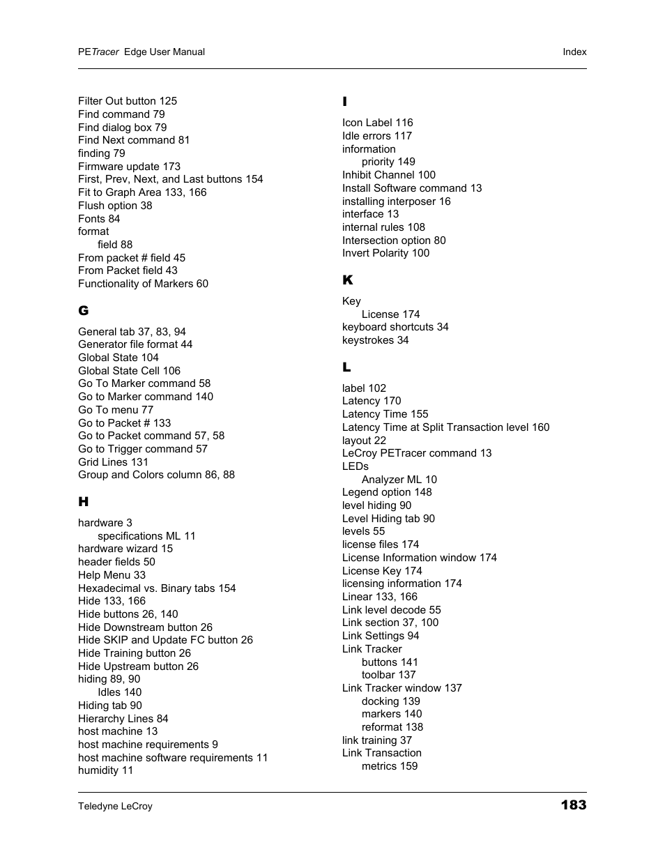 Teledyne LeCroy PETracer PCI Express Edge User Manual User Manual | Page 191 / 196