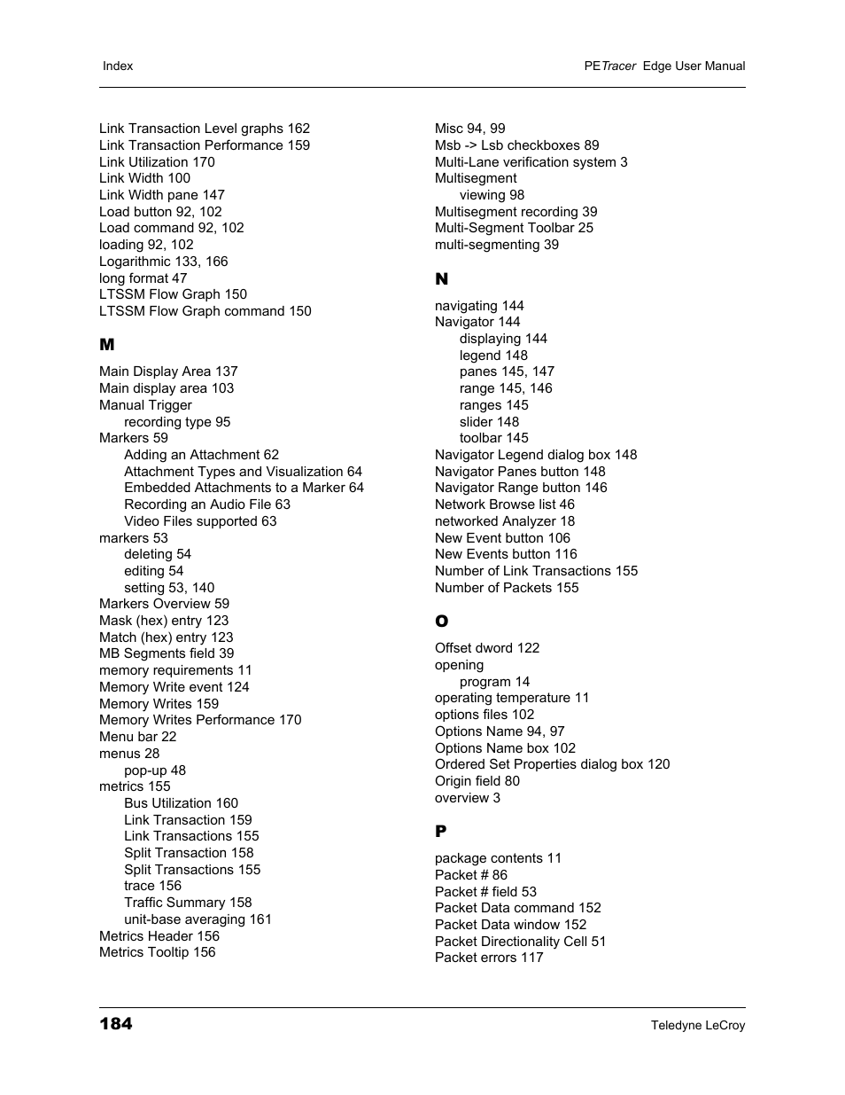 Teledyne LeCroy PETracer PCI Express Edge User Manual User Manual | Page 192 / 196