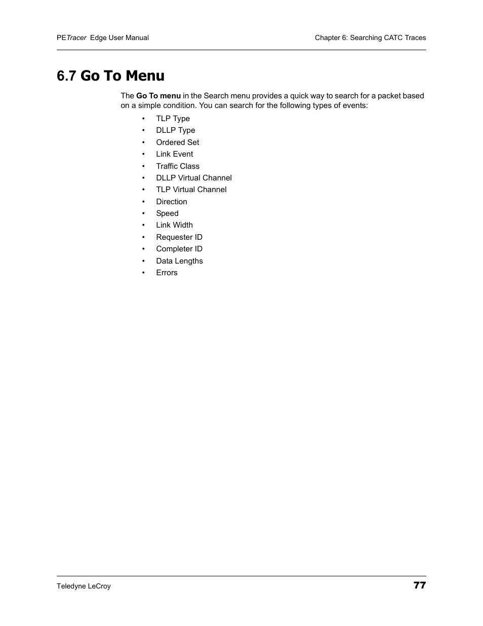 7 go to menu | Teledyne LeCroy PETracer PCI Express Edge User Manual User Manual | Page 85 / 196