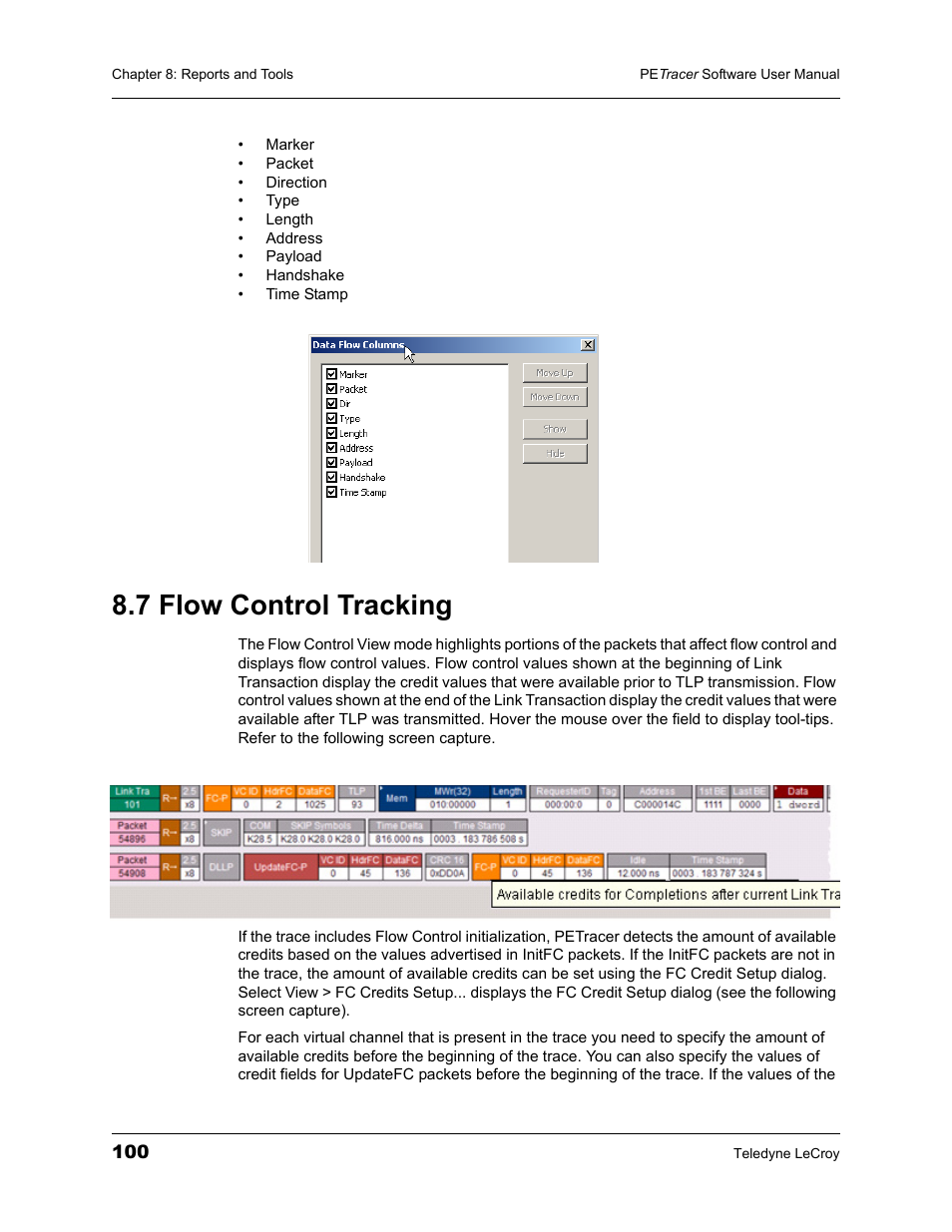 7 flow control tracking | Teledyne LeCroy PETracer ProtoSync Software User Manual User Manual | Page 106 / 154