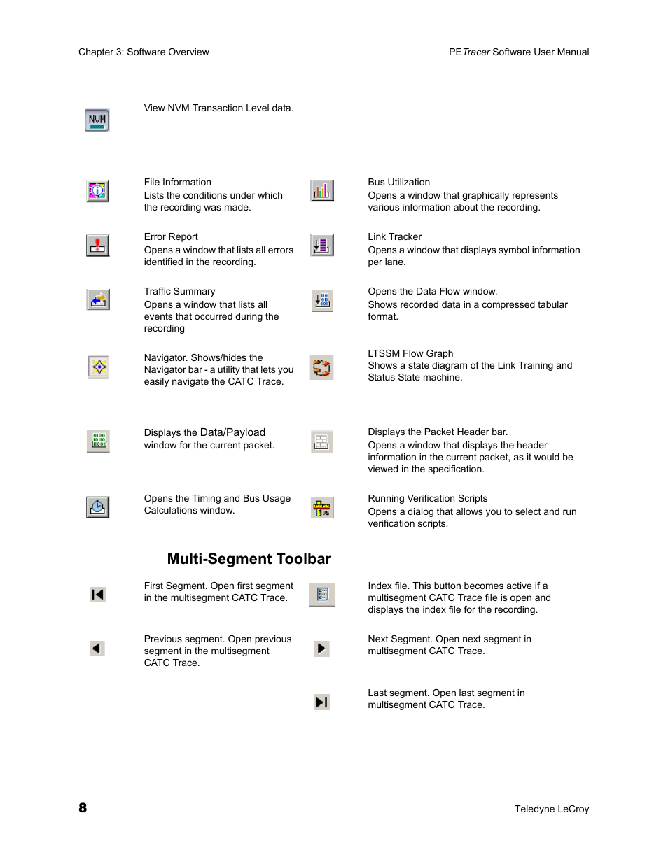Multi-segment toolbar | Teledyne LeCroy PETracer ProtoSync Software User Manual User Manual | Page 14 / 154