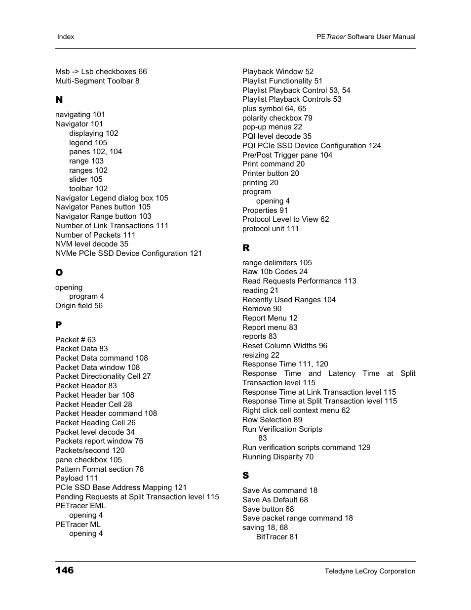 Teledyne LeCroy PETracer ProtoSync Software User Manual User Manual | Page 152 / 154