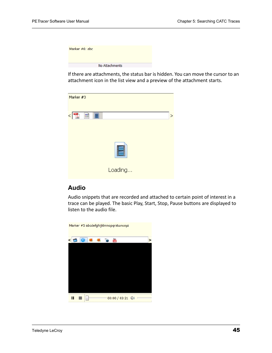 Audio | Teledyne LeCroy PETracer ProtoSync Software User Manual User Manual | Page 51 / 154