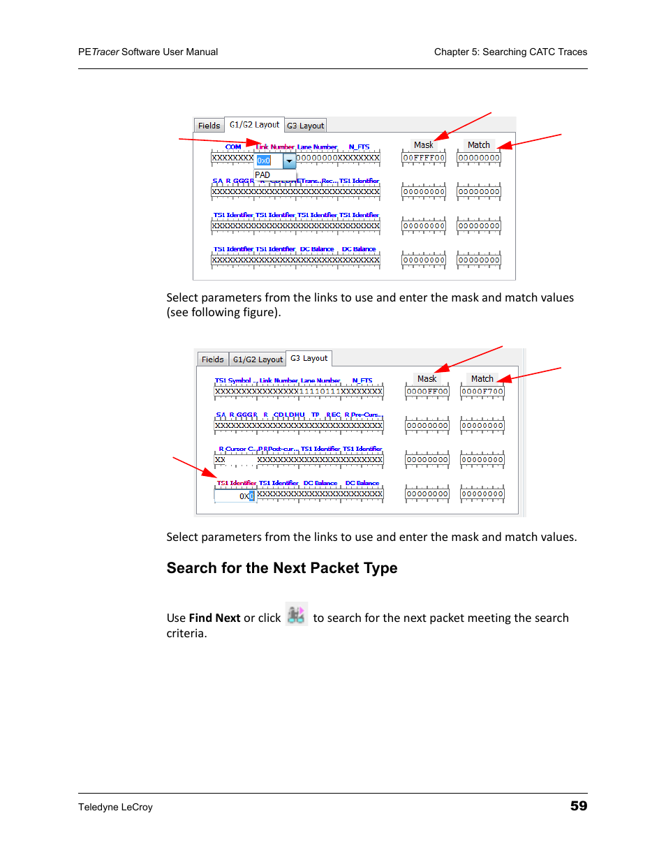 Search for the next packet type | Teledyne LeCroy PETracer ProtoSync Software User Manual User Manual | Page 65 / 154