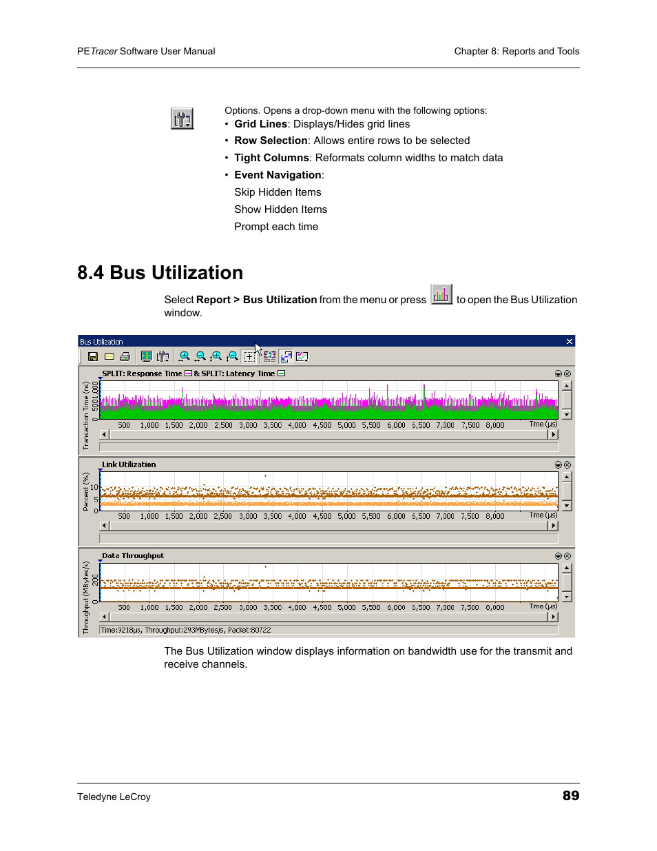 4 bus utilization | Teledyne LeCroy PETracer ProtoSync Software User Manual User Manual | Page 95 / 154