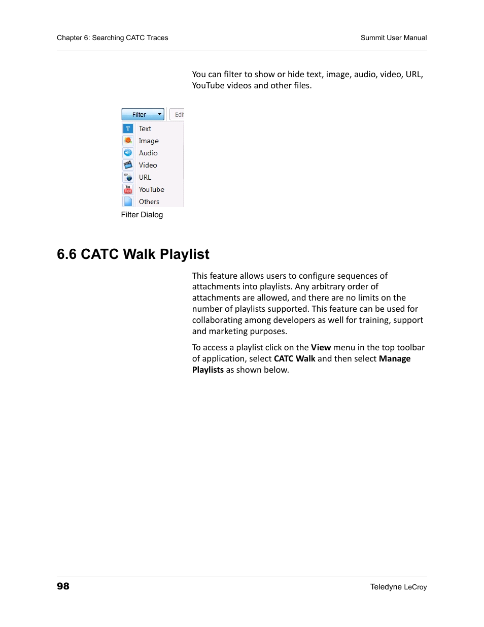 6 catc walk playlist | Teledyne LeCroy PETracer Summit and Summit T2-16 PCIe User Manual User Manual | Page 106 / 244
