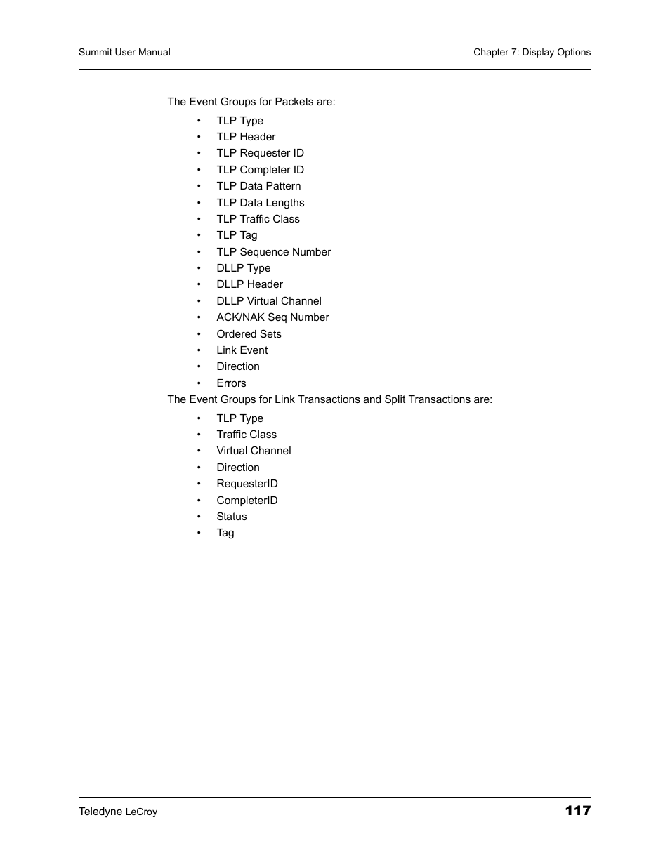 Teledyne LeCroy PETracer Summit and Summit T2-16 PCIe User Manual User Manual | Page 125 / 244