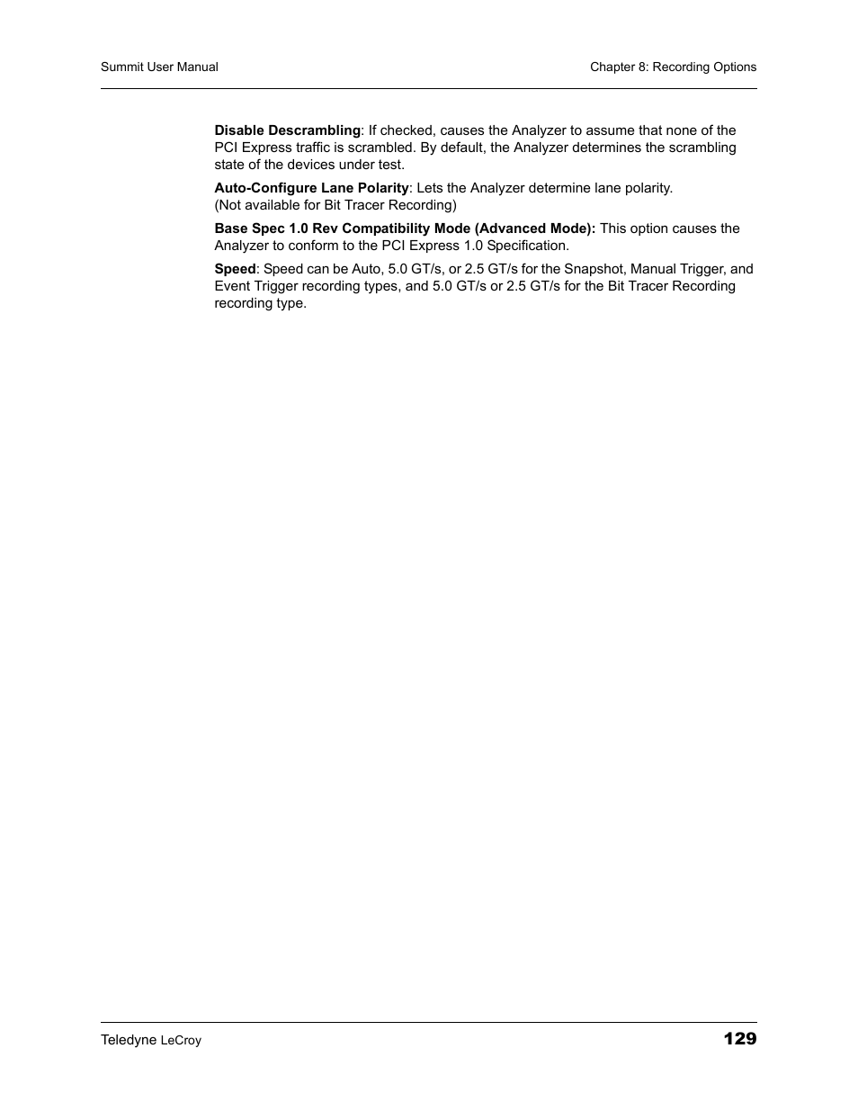 Teledyne LeCroy PETracer Summit and Summit T2-16 PCIe User Manual User Manual | Page 137 / 244