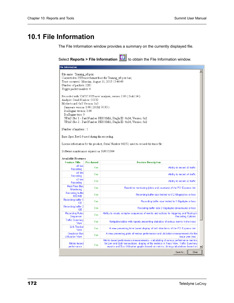 1 file information | Teledyne LeCroy PETracer Summit and Summit T2-16 PCIe User Manual User Manual | Page 180 / 244
