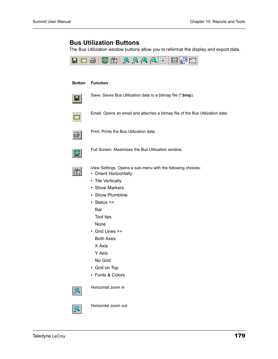 Bus utilization buttons | Teledyne LeCroy PETracer Summit and Summit T2-16 PCIe User Manual User Manual | Page 187 / 244