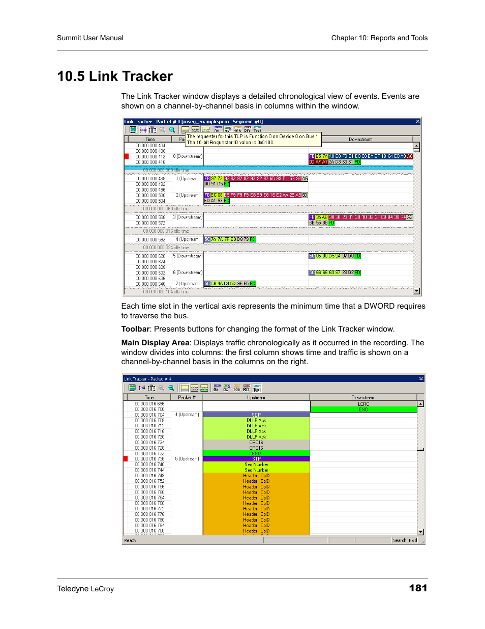 5 link tracker | Teledyne LeCroy PETracer Summit and Summit T2-16 PCIe User Manual User Manual | Page 189 / 244