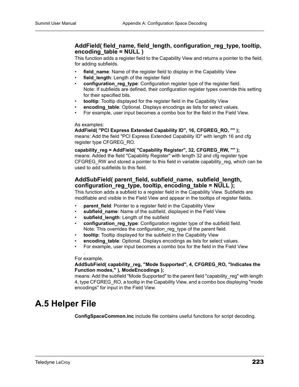 A.5 helper file | Teledyne LeCroy PETracer Summit and Summit T2-16 PCIe User Manual User Manual | Page 231 / 244