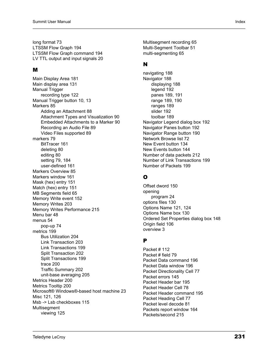 Teledyne LeCroy PETracer Summit and Summit T2-16 PCIe User Manual User Manual | Page 239 / 244