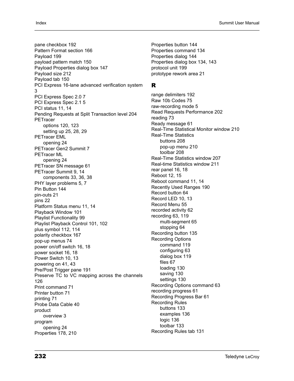 Teledyne LeCroy PETracer Summit and Summit T2-16 PCIe User Manual User Manual | Page 240 / 244