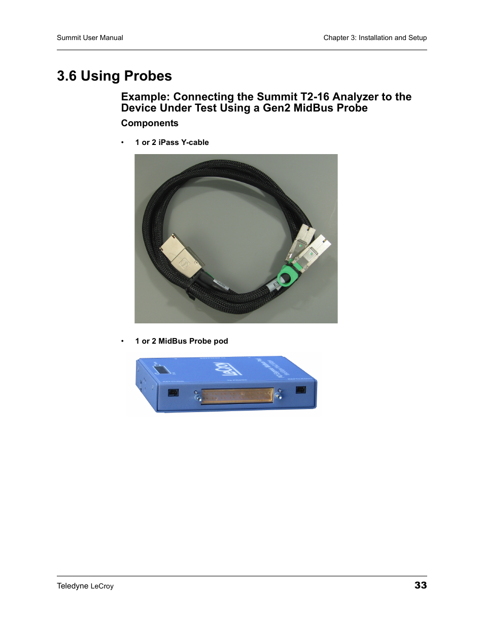 6 using probes | Teledyne LeCroy PETracer Summit and Summit T2-16 PCIe User Manual User Manual | Page 41 / 244