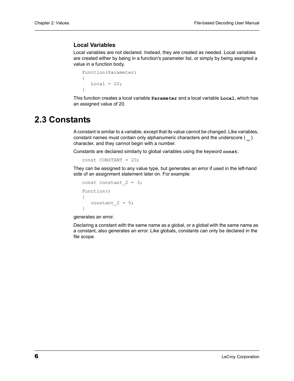 3 constants | Teledyne LeCroy Protocol Analyzers File-Based Decoding User Manual User Manual | Page 12 / 82