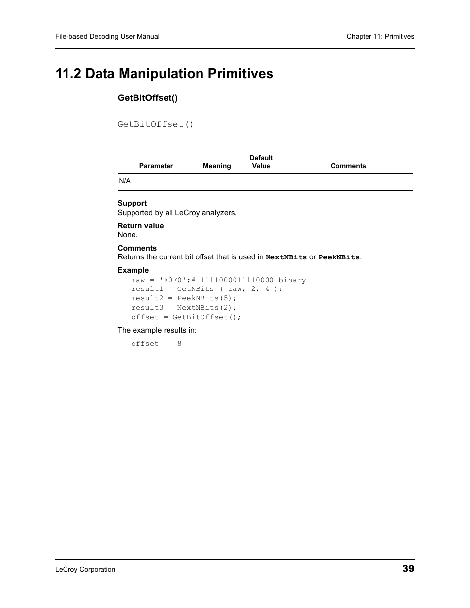 2 data manipulation primitives | Teledyne LeCroy Protocol Analyzers File-Based Decoding User Manual User Manual | Page 45 / 82