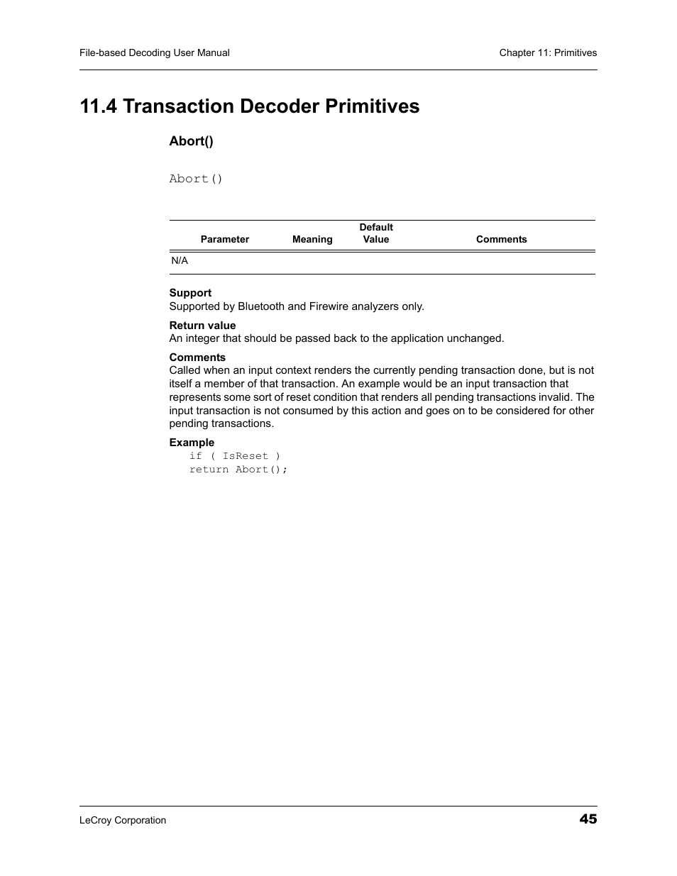 4 transaction decoder primitives | Teledyne LeCroy Protocol Analyzers File-Based Decoding User Manual User Manual | Page 51 / 82