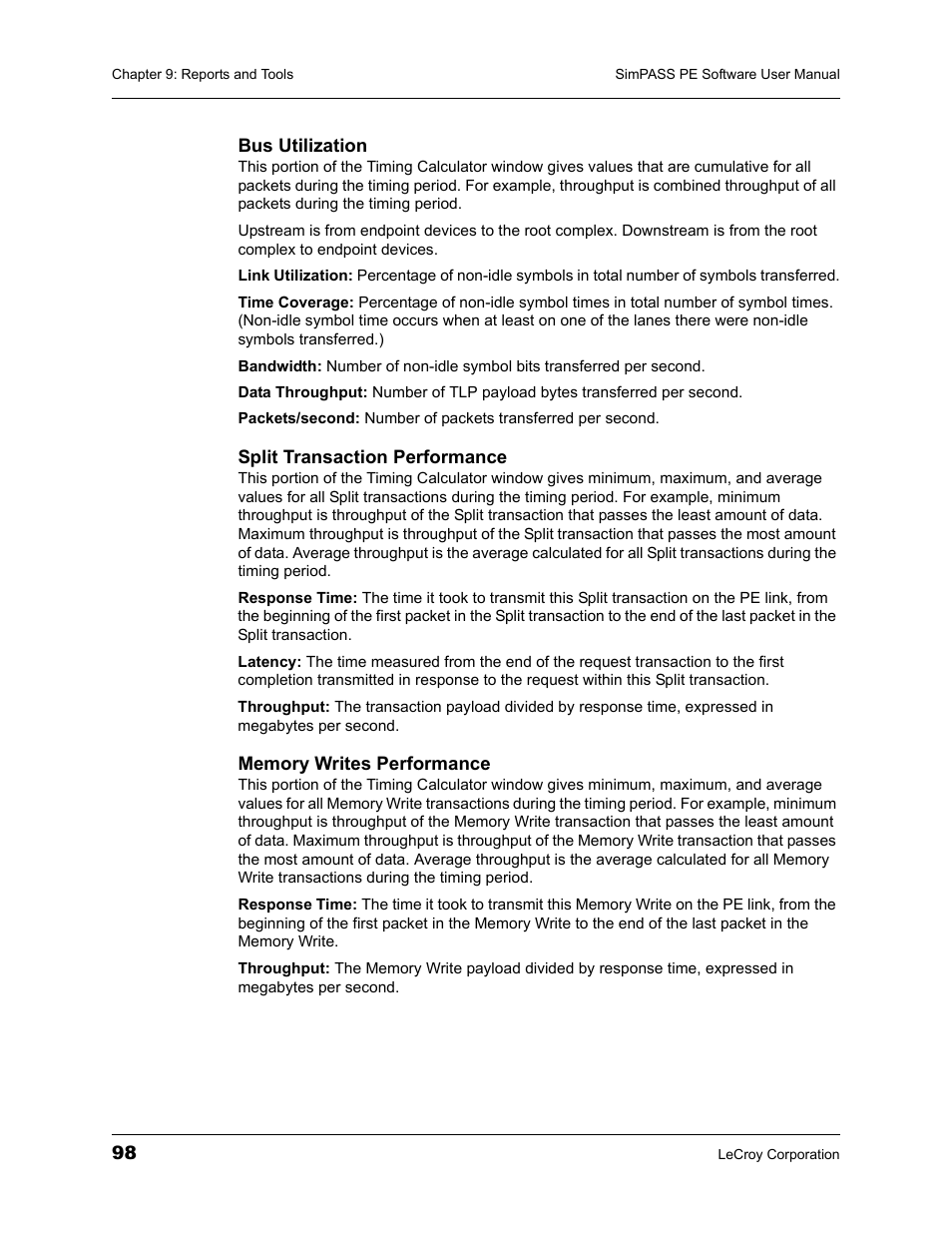 Teledyne LeCroy SimPASS PE PCI Express Software User Manual User Manual | Page 104 / 120