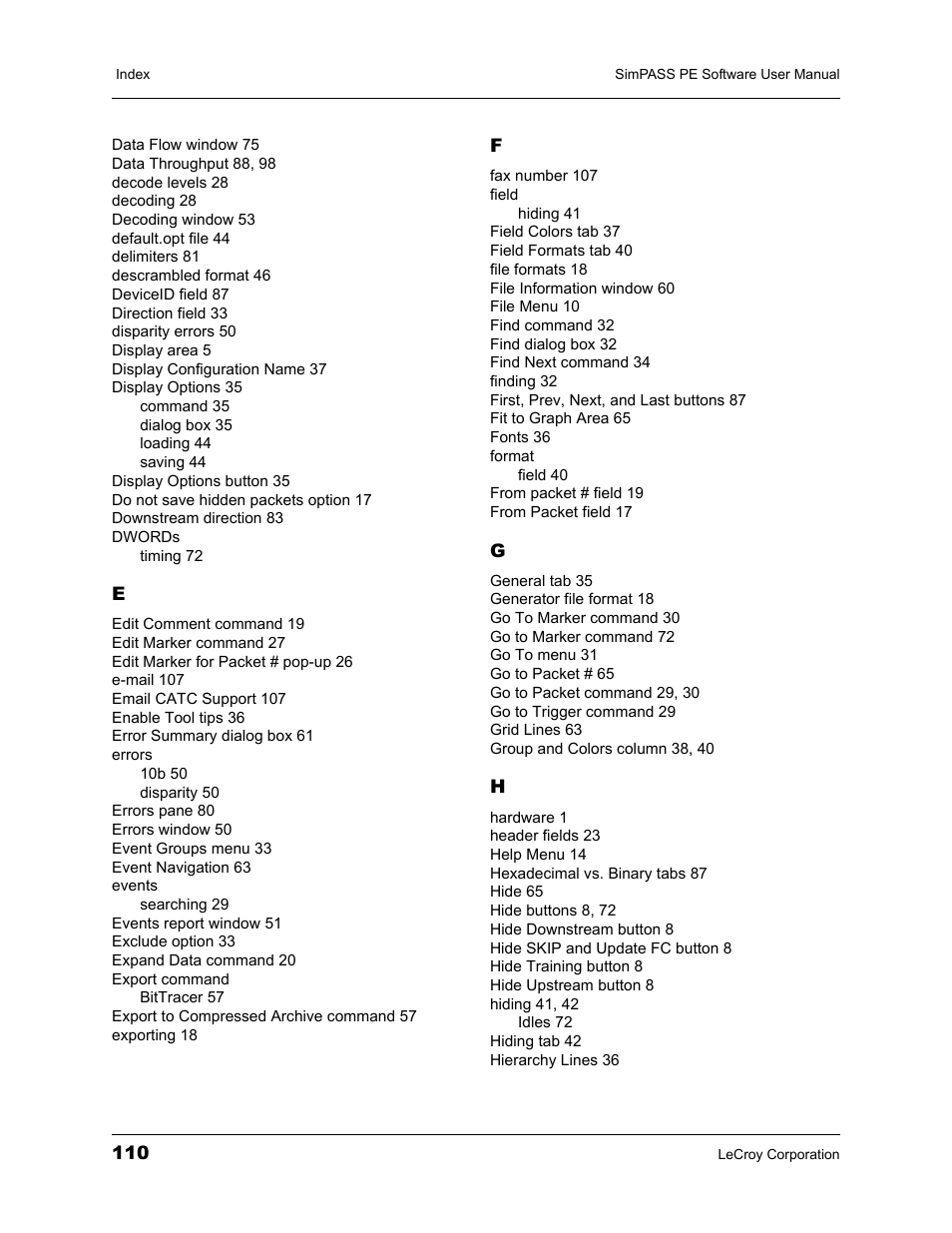 Teledyne LeCroy SimPASS PE PCI Express Software User Manual User Manual | Page 116 / 120