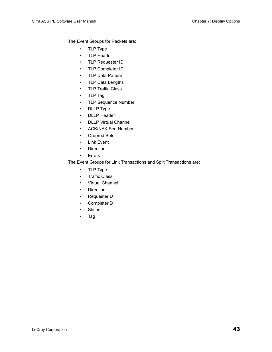 Teledyne LeCroy SimPASS PE PCI Express Software User Manual User Manual | Page 49 / 120