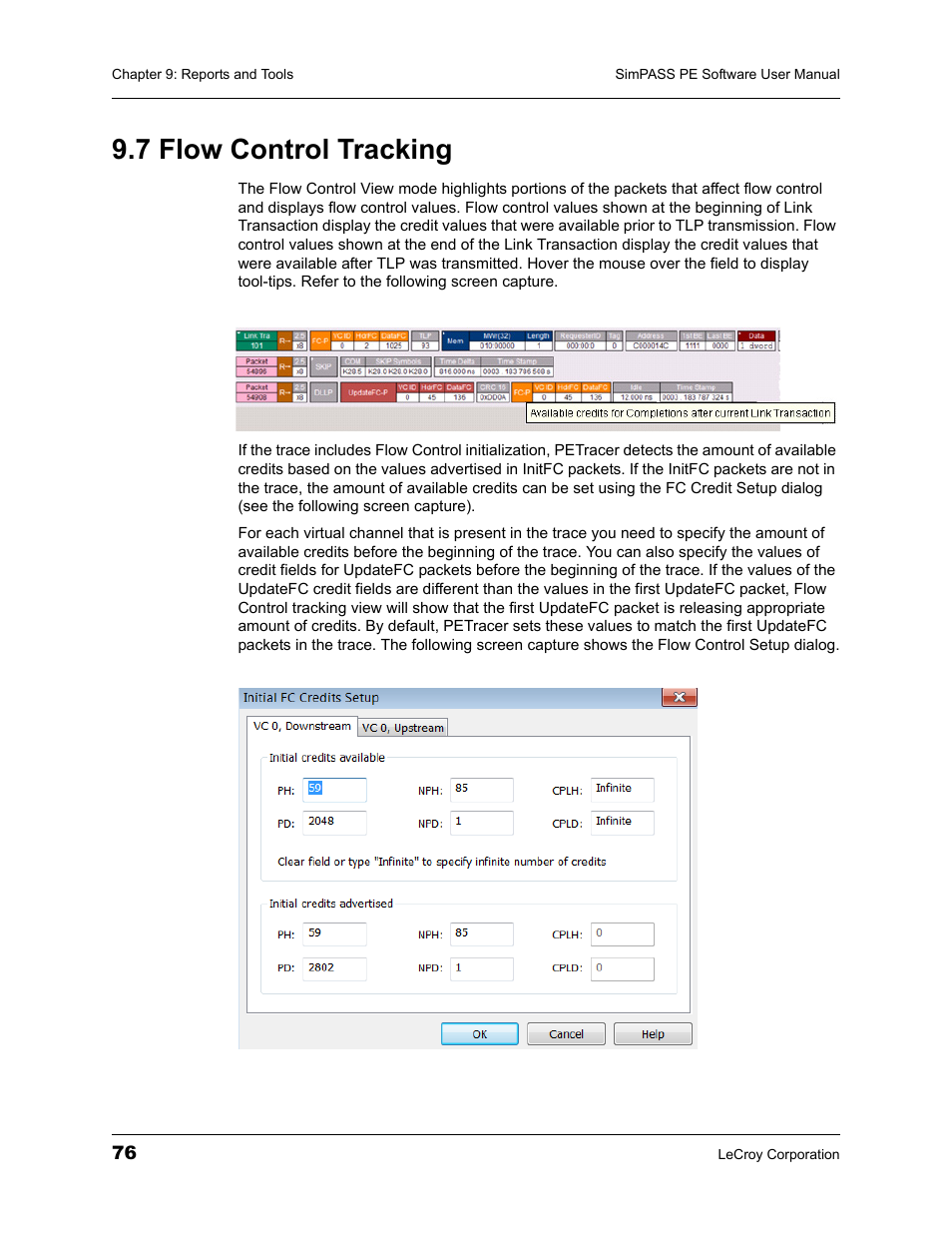 7 flow control tracking | Teledyne LeCroy SimPASS PE PCI Express Software User Manual User Manual | Page 82 / 120