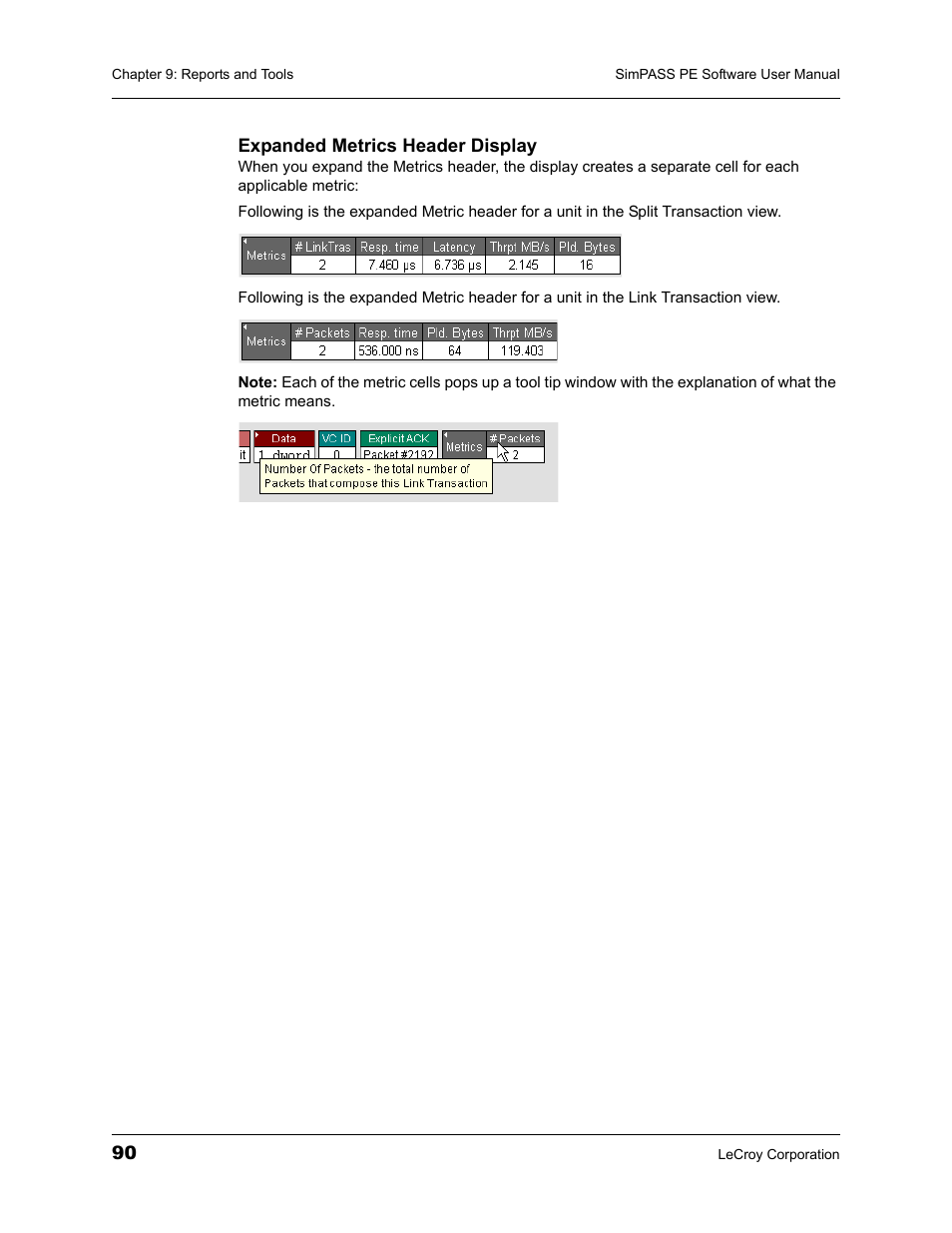Teledyne LeCroy SimPASS PE PCI Express Software User Manual User Manual | Page 96 / 120