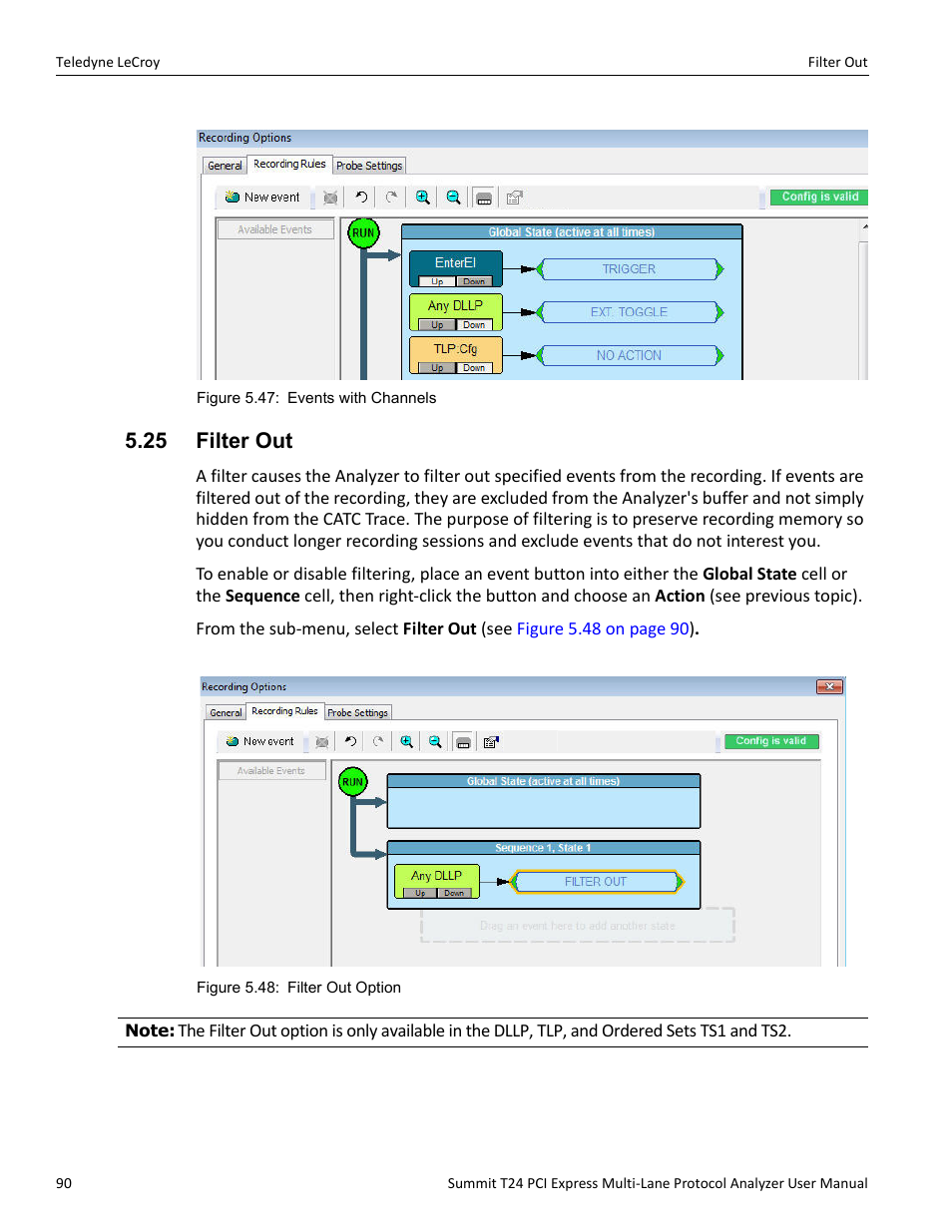 25 filter out | Teledyne LeCroy Summit T24 PCIe Multi-lane Protocol Analyzer User Manual User Manual | Page 102 / 244