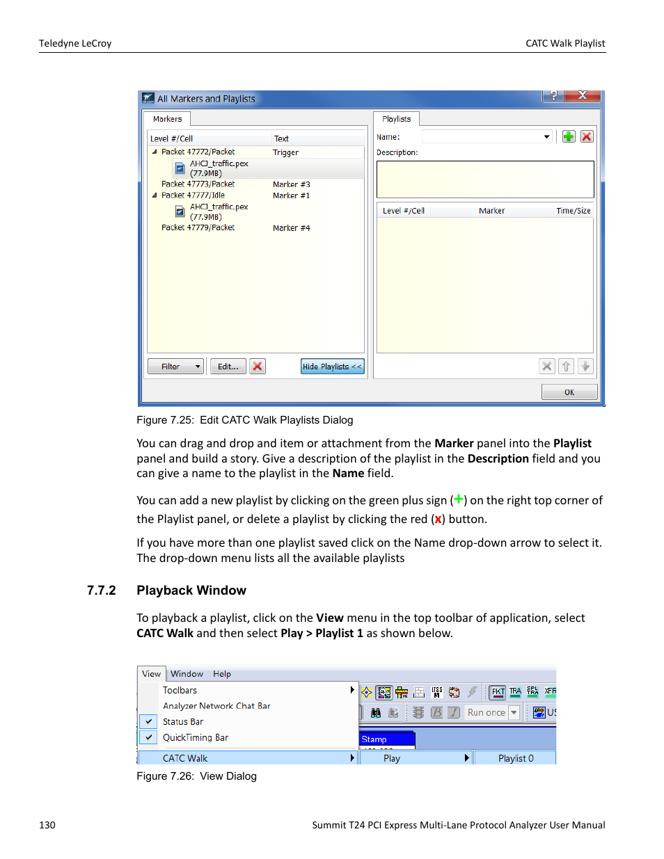 2 playback window | Teledyne LeCroy Summit T24 PCIe Multi-lane Protocol Analyzer User Manual User Manual | Page 142 / 244