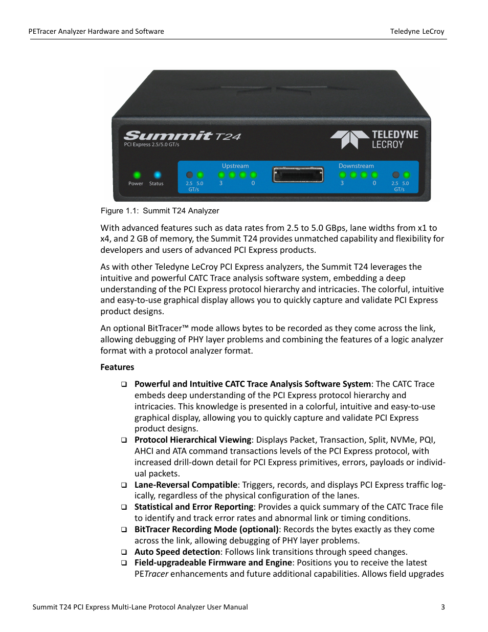 Teledyne LeCroy Summit T24 PCIe Multi-lane Protocol Analyzer User Manual User Manual | Page 15 / 244