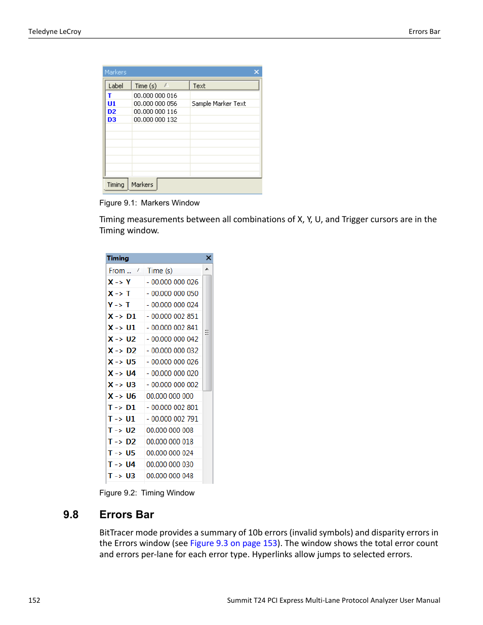 8 errors bar | Teledyne LeCroy Summit T24 PCIe Multi-lane Protocol Analyzer User Manual User Manual | Page 164 / 244