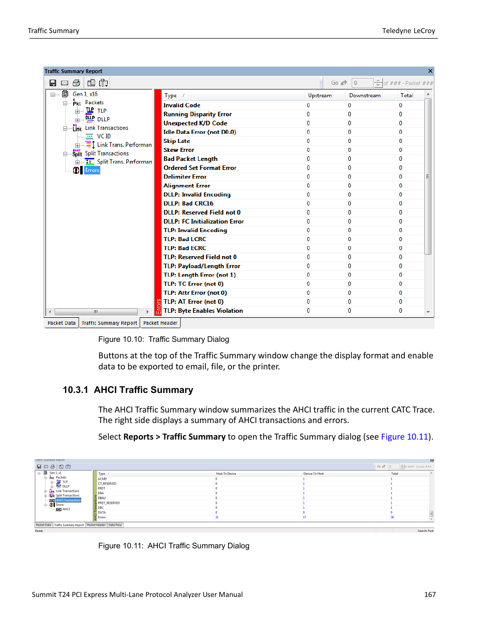 1 ahci traffic summary | Teledyne LeCroy Summit T24 PCIe Multi-lane Protocol Analyzer User Manual User Manual | Page 179 / 244