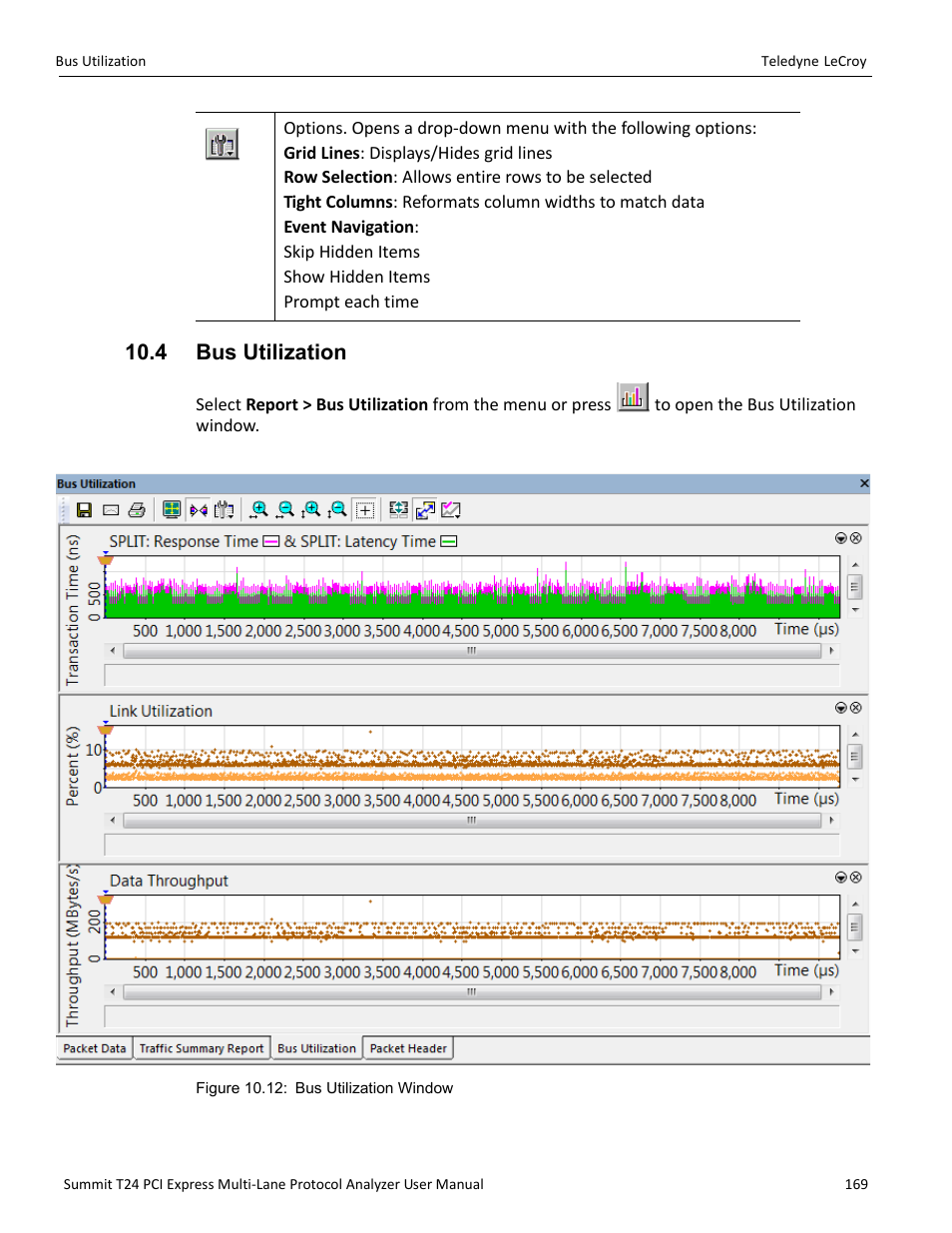 4 bus utilization | Teledyne LeCroy Summit T24 PCIe Multi-lane Protocol Analyzer User Manual User Manual | Page 181 / 244