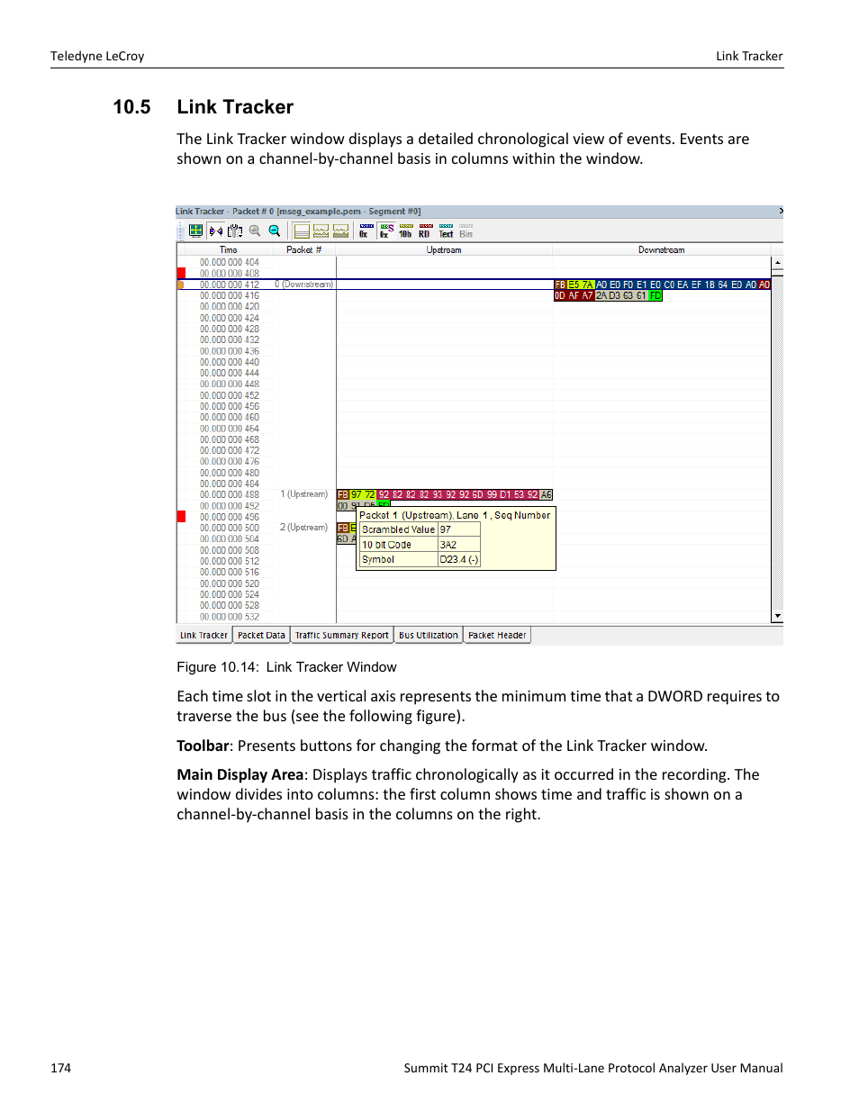 5 link tracker | Teledyne LeCroy Summit T24 PCIe Multi-lane Protocol Analyzer User Manual User Manual | Page 186 / 244