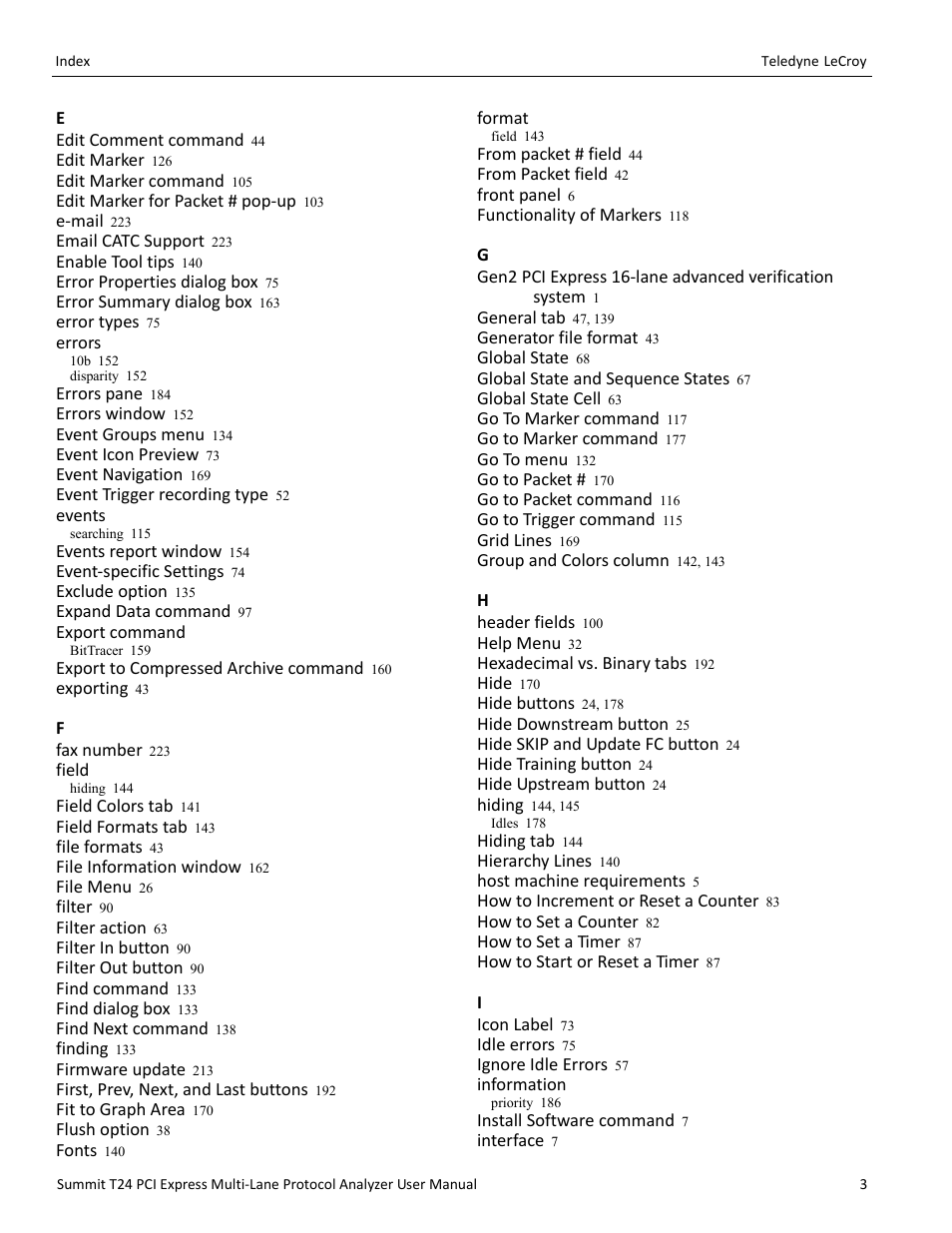 Teledyne LeCroy Summit T24 PCIe Multi-lane Protocol Analyzer User Manual User Manual | Page 239 / 244