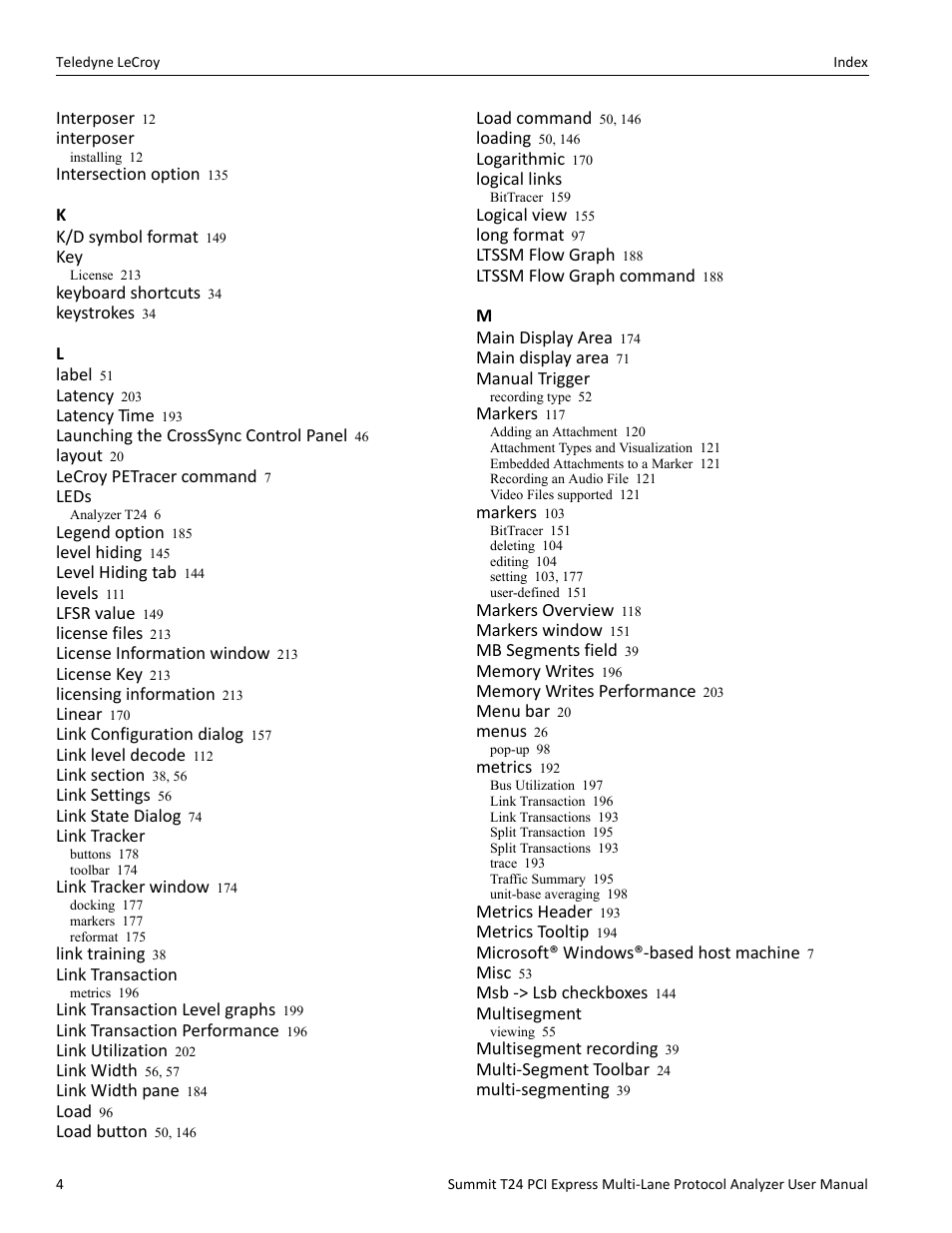 Teledyne LeCroy Summit T24 PCIe Multi-lane Protocol Analyzer User Manual User Manual | Page 240 / 244
